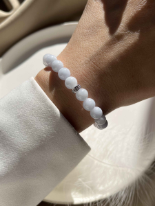 Жіночий браслет з аквамарину 5001