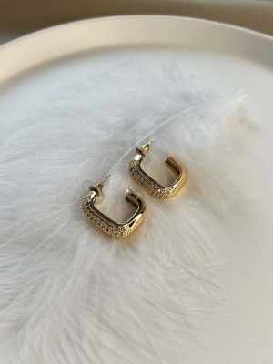 Сережки бижутерия с фианитами 5399